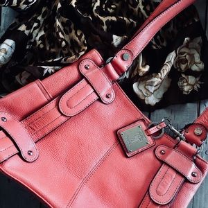 Tignanello Coral Pink Handbag